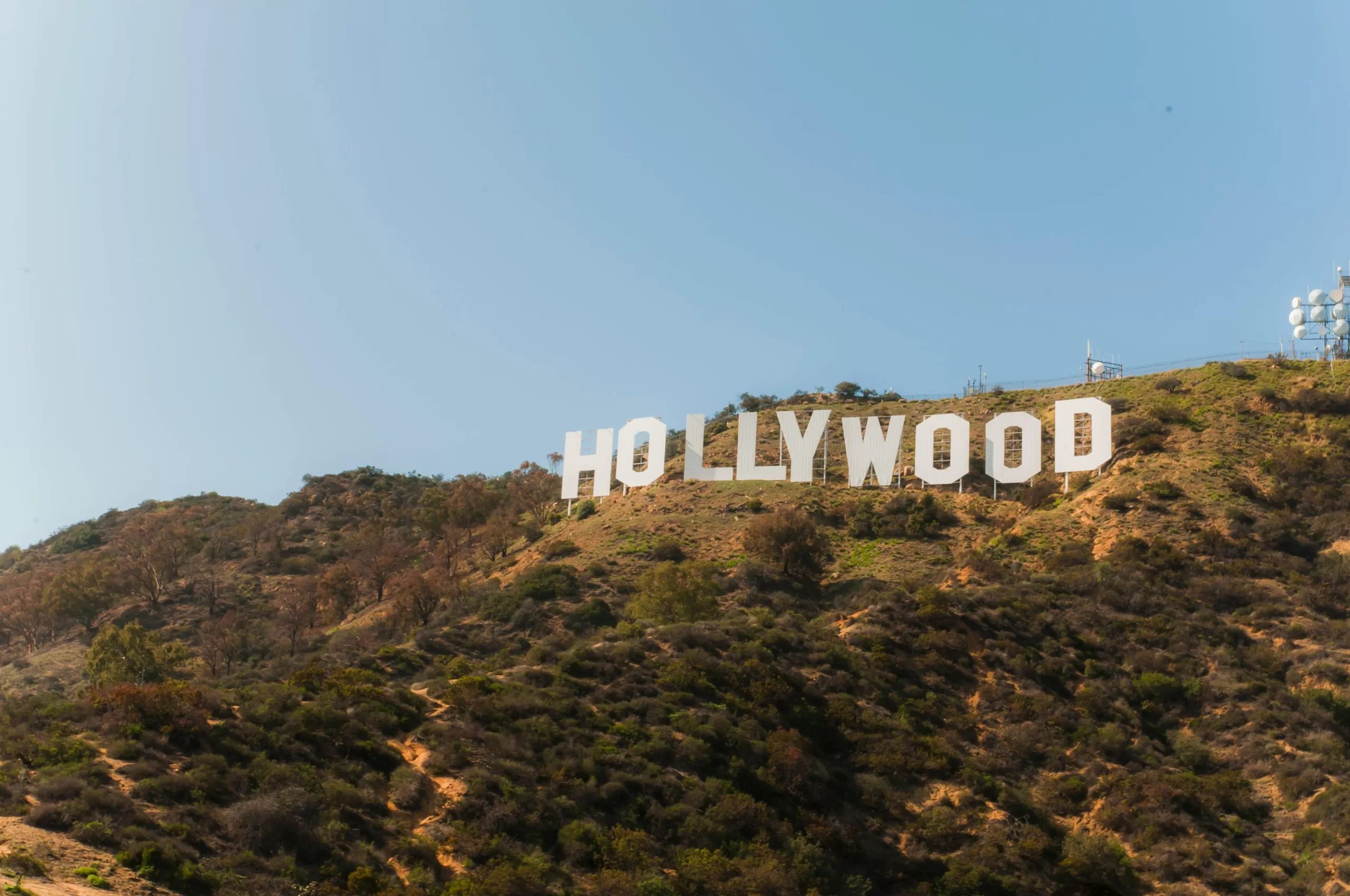The iconic Hollywood sign on a clear day, a must-see landmark on any Los Angeles family vacation