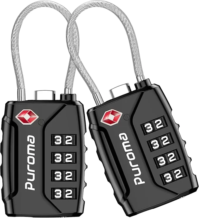 Puroma 2 Pack TSA Approved 4-Digit Combination Luggage Locks, the budget-value pick